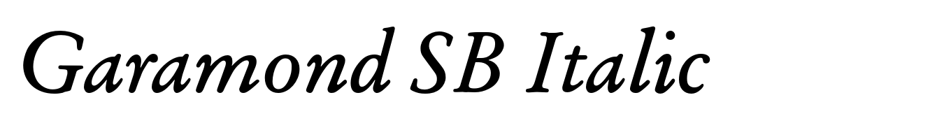 Garamond SB Italic
